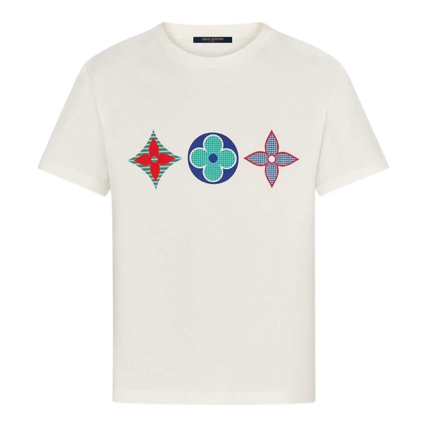 LOUIS VUITTON Flower Monogram Embroidered T-Shirt