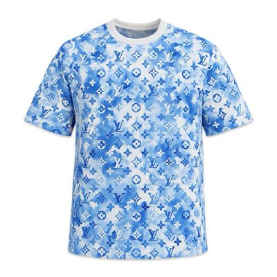 Louis Vuitton White &amp; Blue T-shirt Watercolor Monogram Mini 