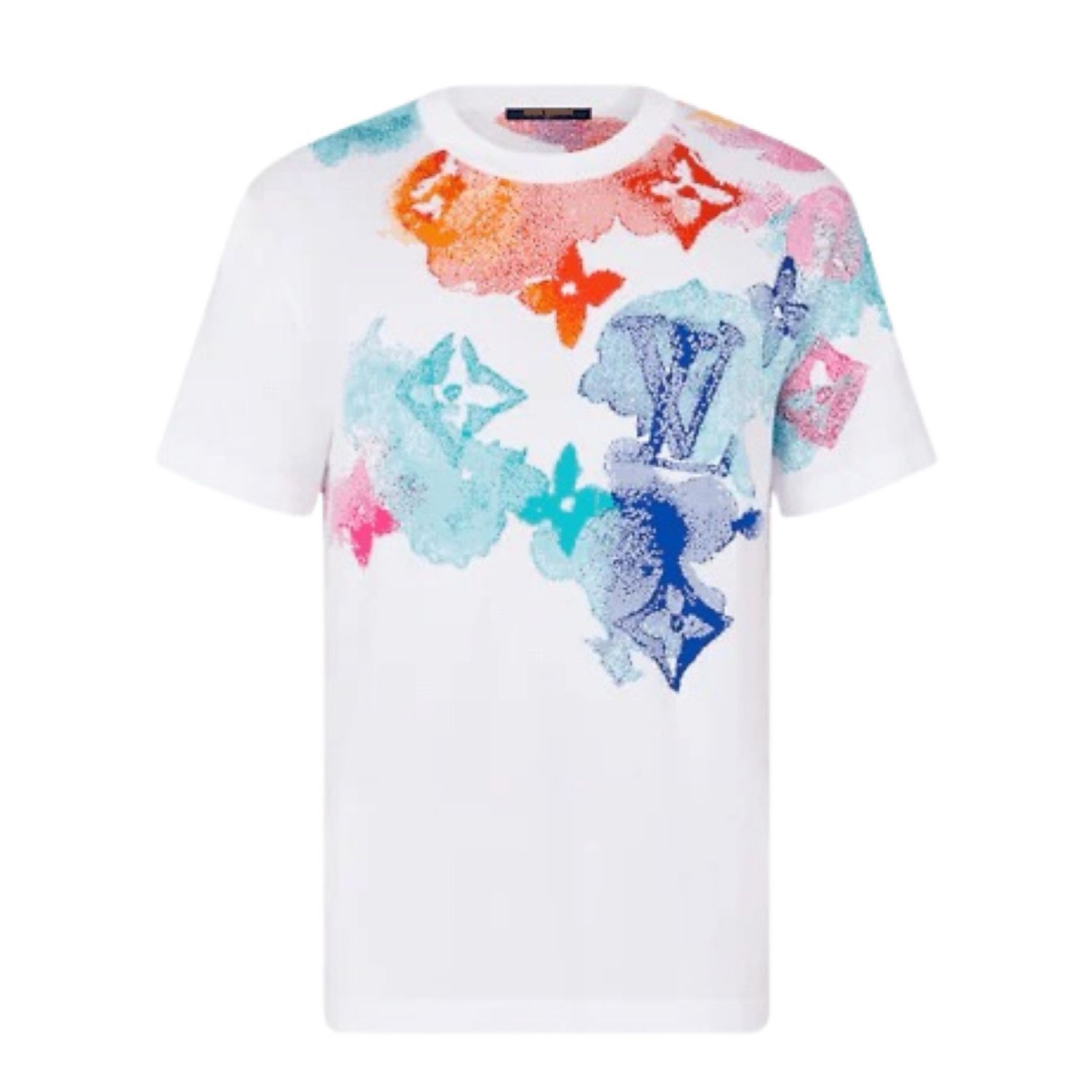 Louis Vuitton White T-shirt Watercolor Monogram Mini 