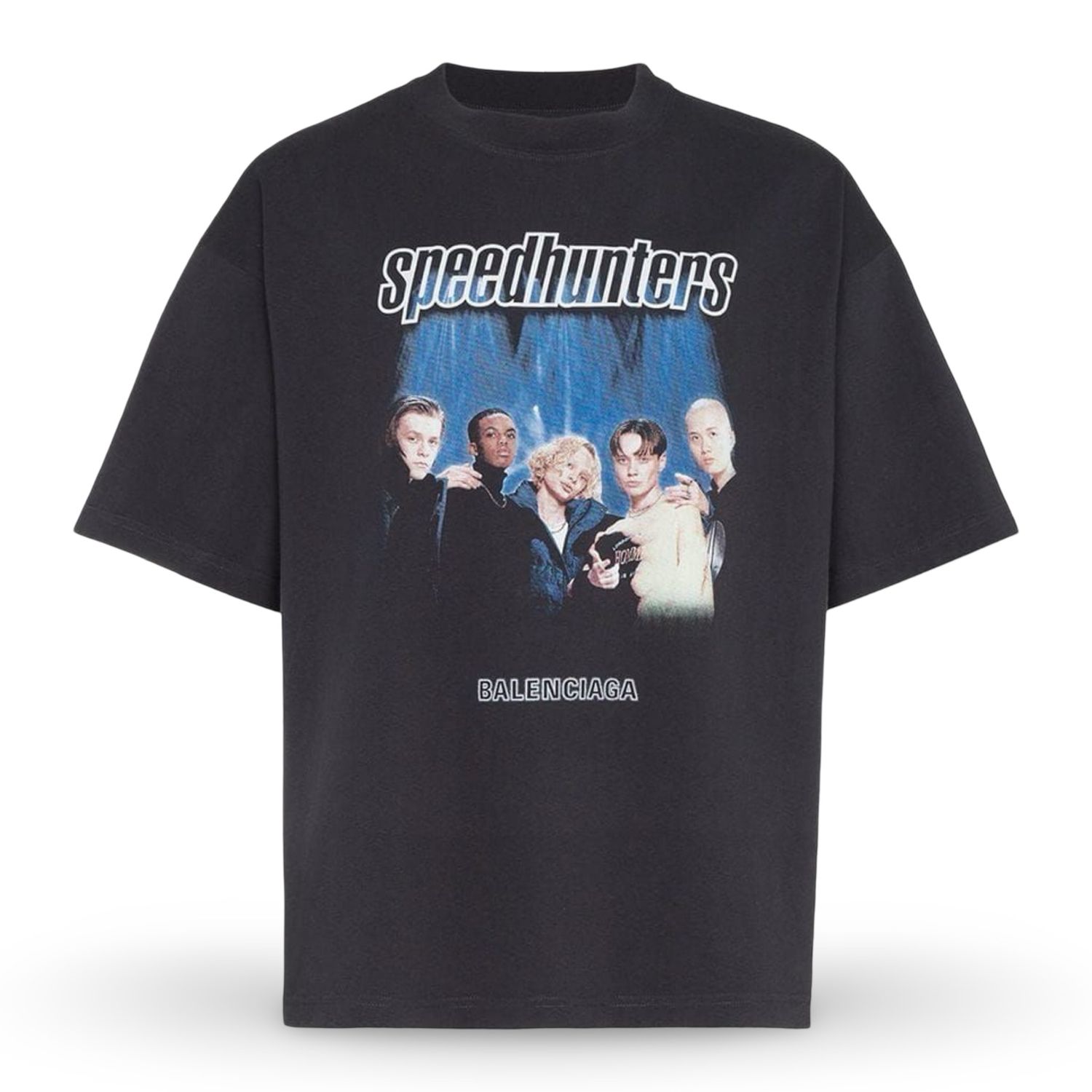 BALENCIAGA SPEEDHUNTERS PRINT TEE BLACK &amp; BLUE