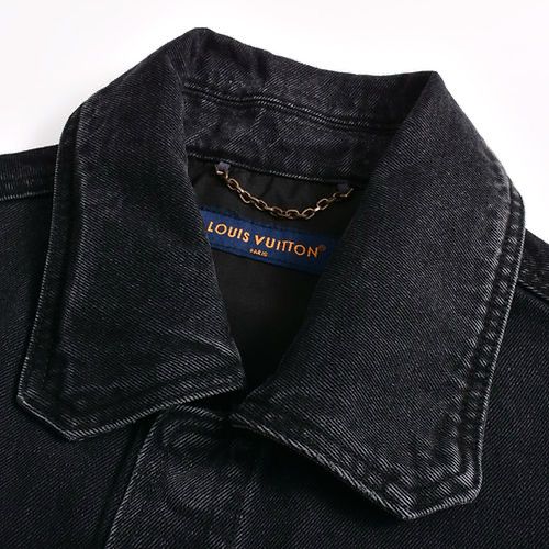 Louis Vuitton Short-Sleeved Denim Workwear Shirt Black