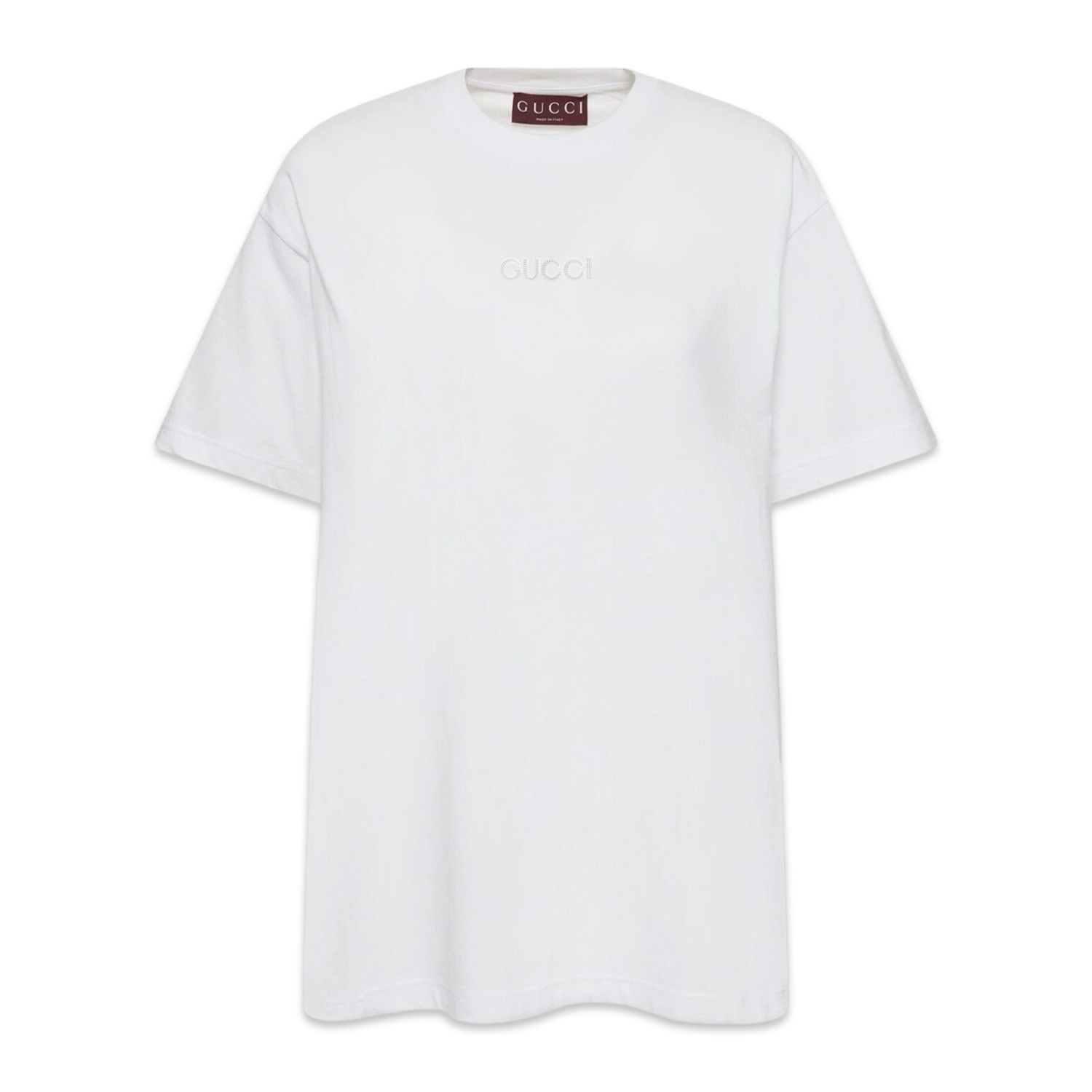 Gucci Cotton Jersey T-shirt with logo triple white