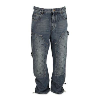 Louis Vuitton Monogram Workwear Denim Pants Blue