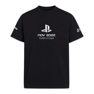 BALENCIAGA X PS5 TEE BLACK