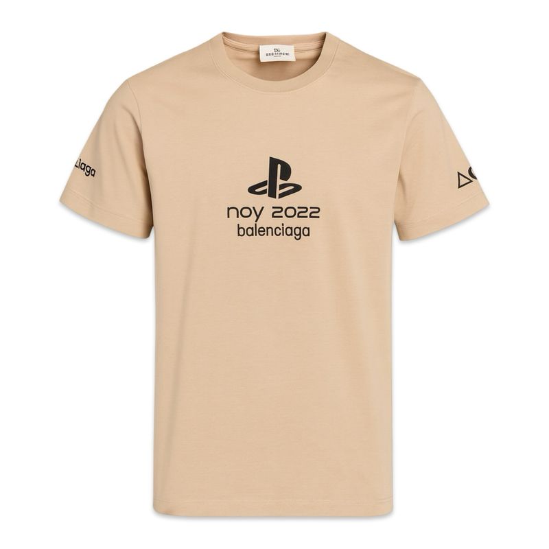 BALENCIAGA X PS5 TEE BEIGE BALENCIAGA X PS5 TEE BEIGE