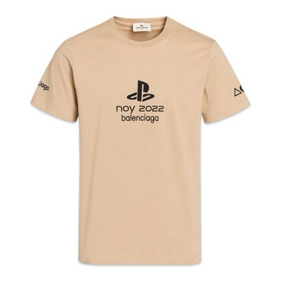 BALENCIAGA X PS5 TEE BEIGE