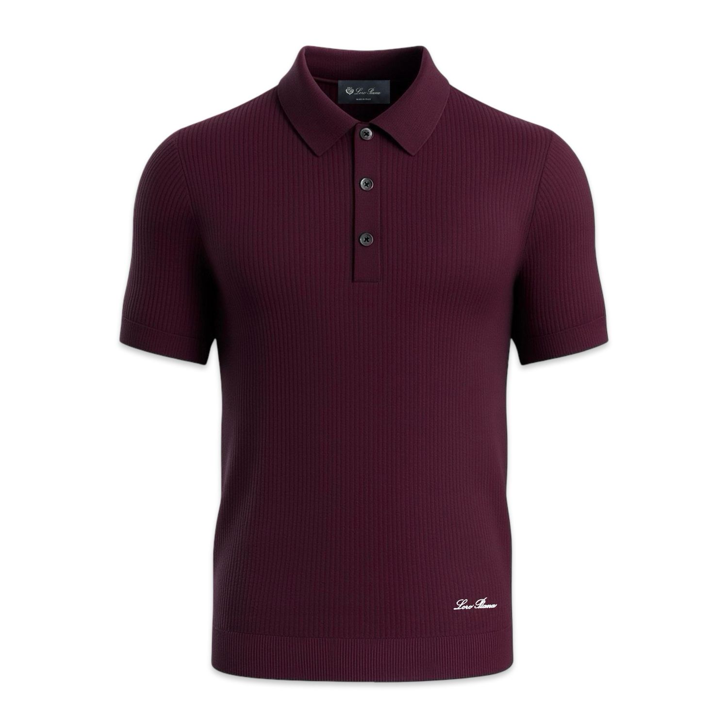 Loro Piana Men&#39;s Island Cotton Polo Shirt Brown