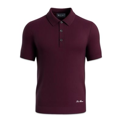 Loro Piana Men&#39;s Island Cotton Polo Shirt Brown