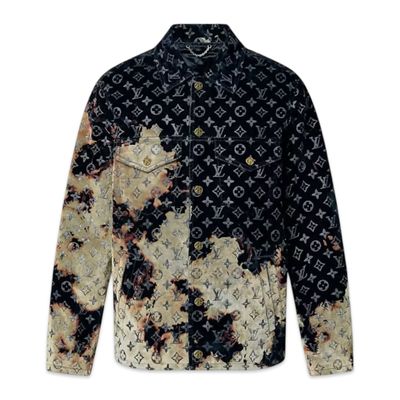 Louis Vuitton Bleach Effect Monogram Denim Jacket