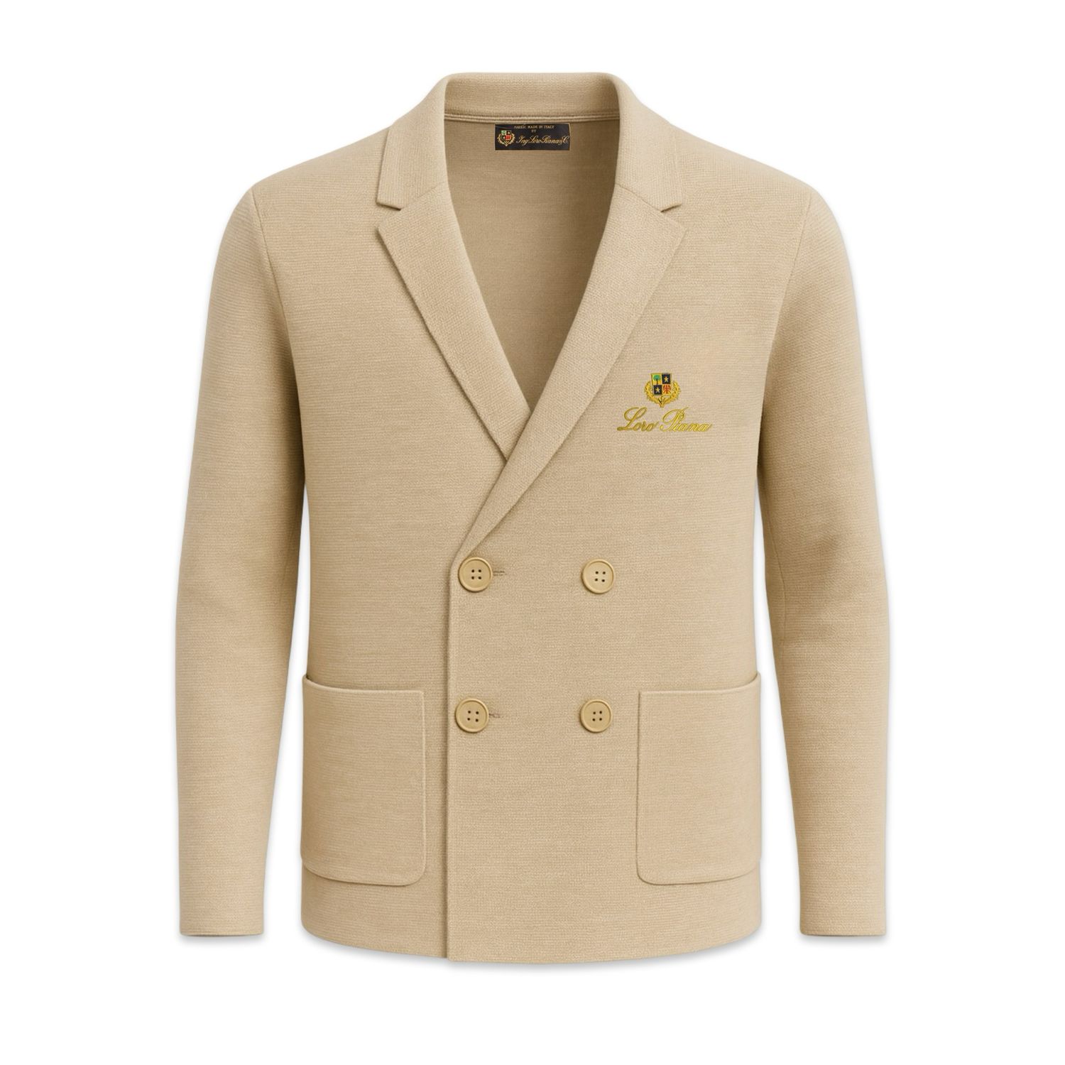 Loro Piana Double button knit jacket beige 