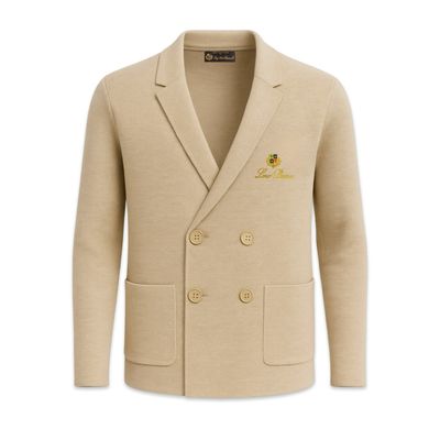 Loro Piana Double button knit jacket beige 