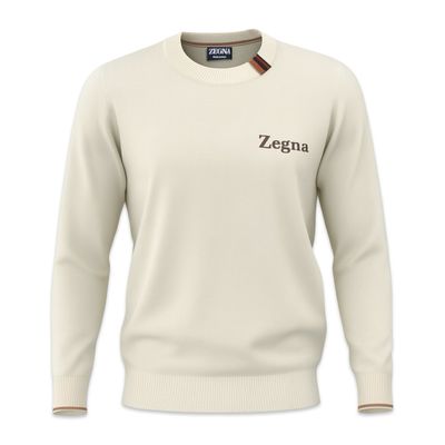 Zegna Logo detail cotton sweatshirt