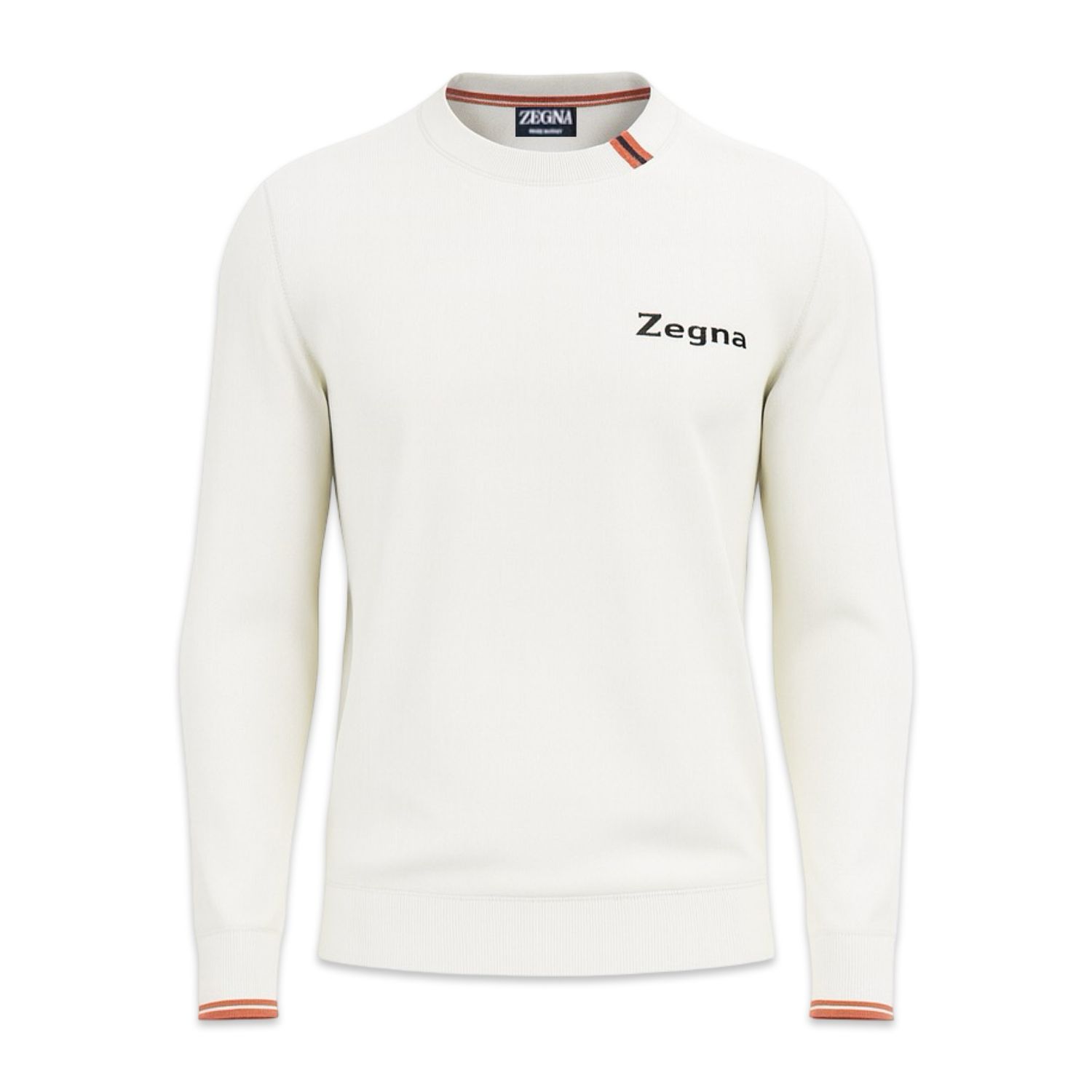 Zegna Logo detail cotton sweatshirt