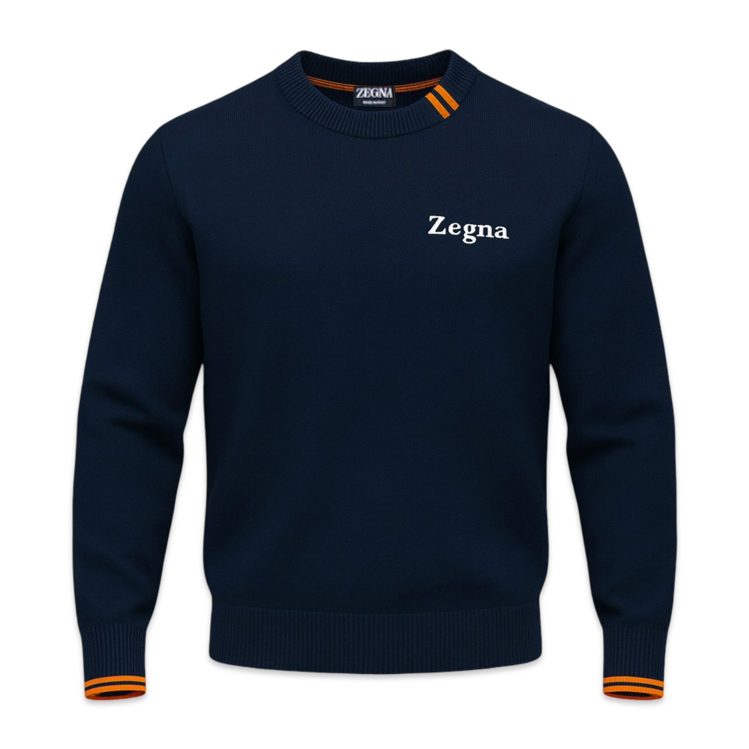 Zegna Logo detail cotton sweatshirt