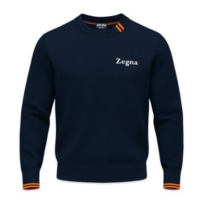 Zegna Logo detail cotton sweatshirt
