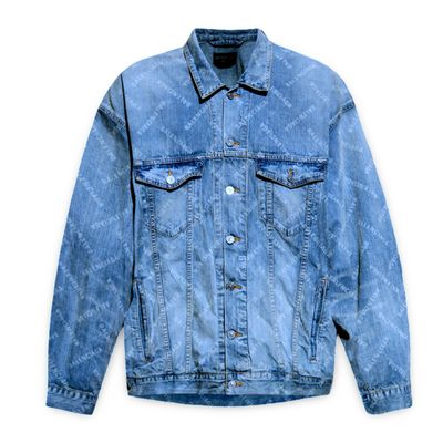 BALENCIAGA DENIM JACKET WITH VINTAGE EFFECT