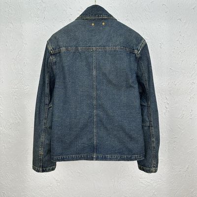 Louis Vuitton Monogram Long Sleeved Denim Workwear Shirt Blue