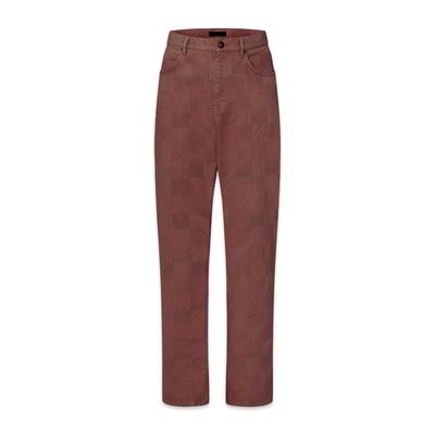 Louis Vuitton Calça Utilitária em Jeans Damier