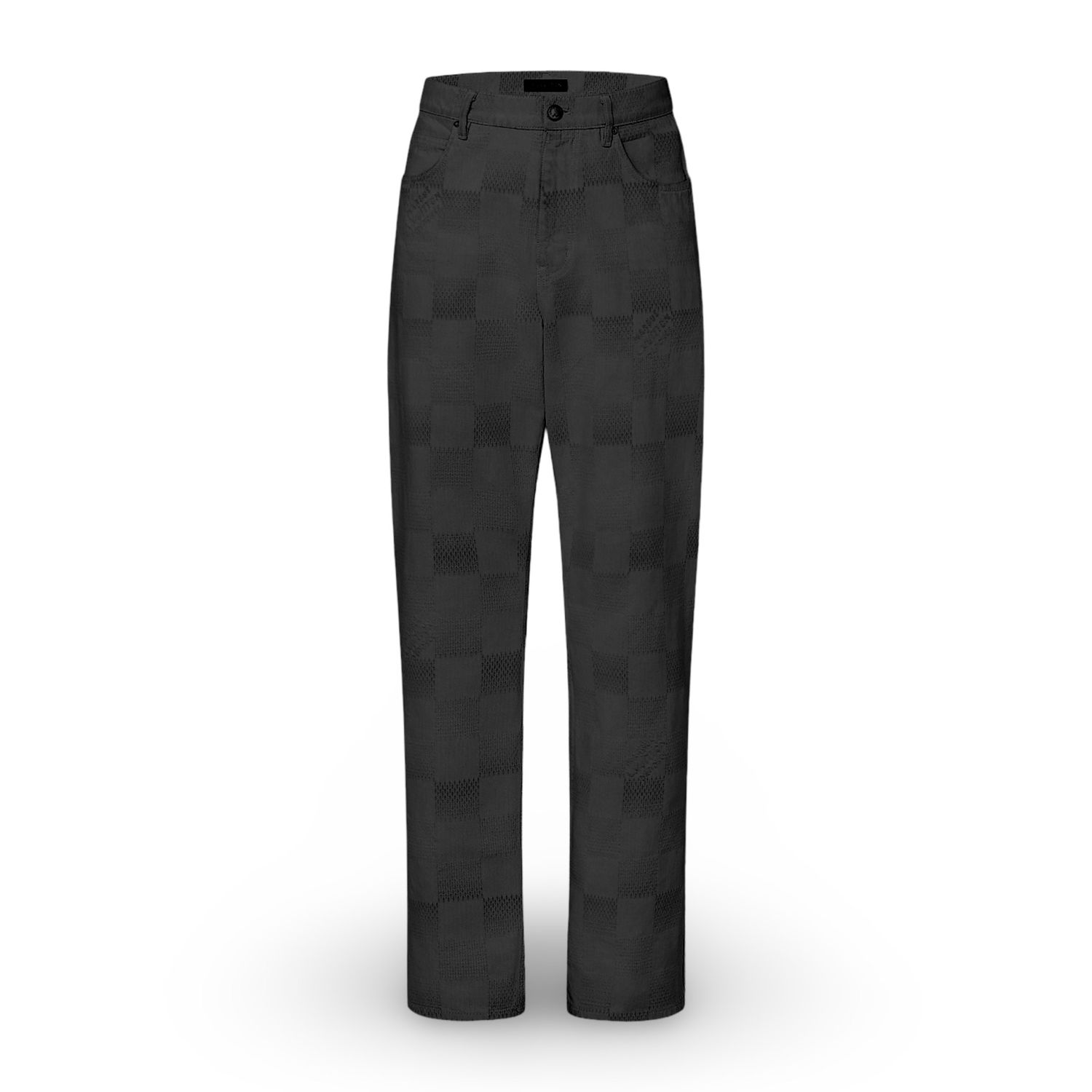 Louis Vuitton Calça Utilitária em Jeans Damier Black