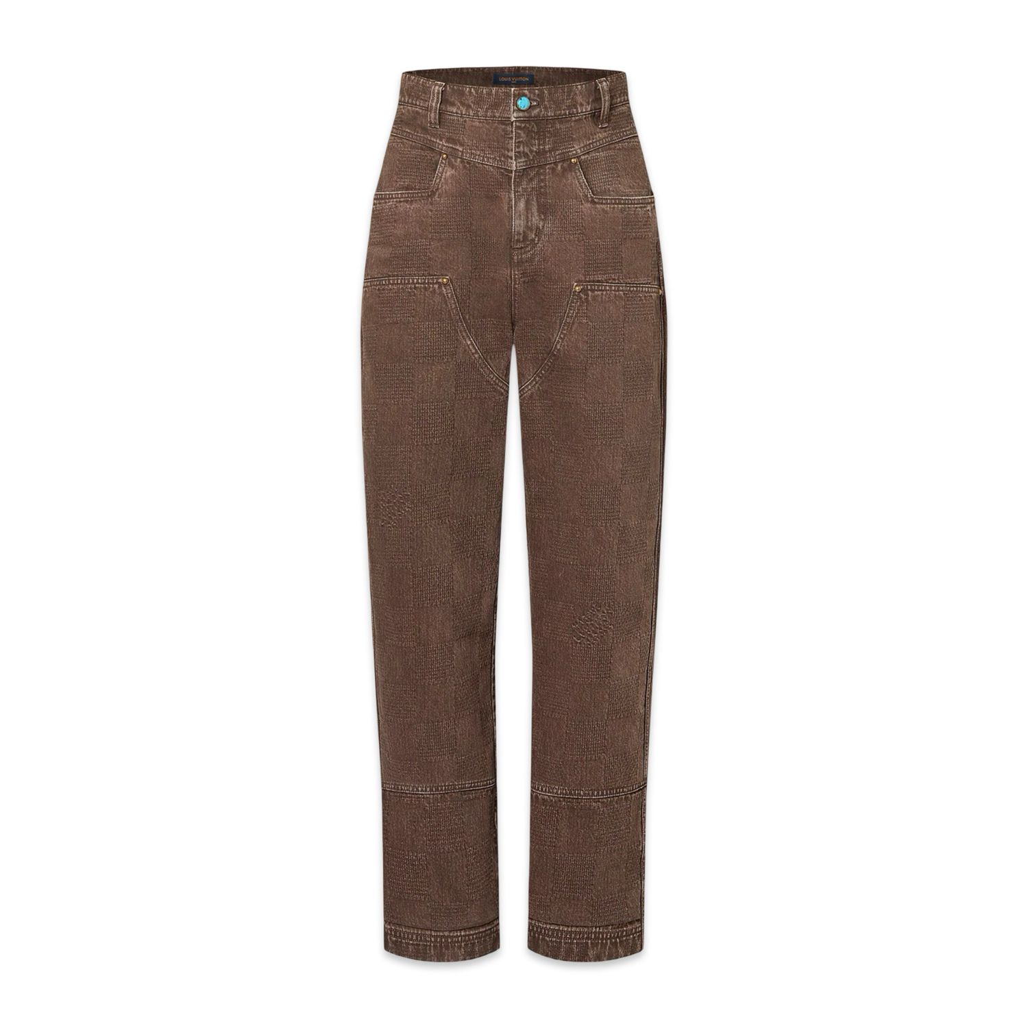 Louis Vuitton Calça Utilitária em Jeans Damier