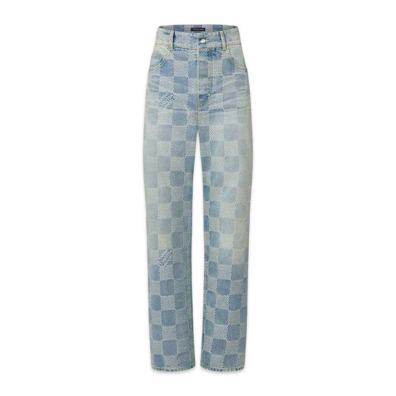 Louis Vuitton Calças de skate Damier Denim Louis Vuitton Calças de skate Damier Denim