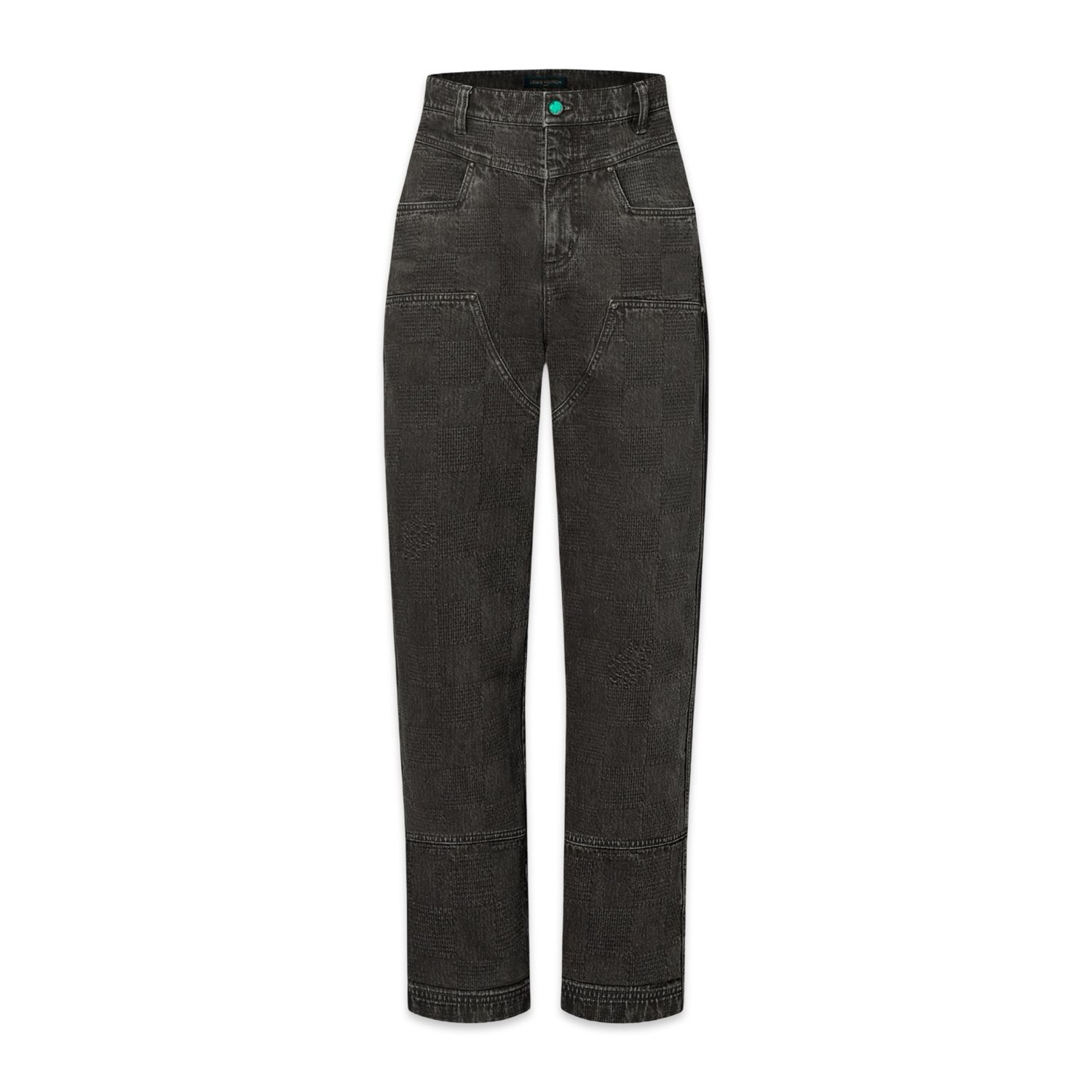 Louis Vuitton Calça Utilitária em Jeans Damier Black