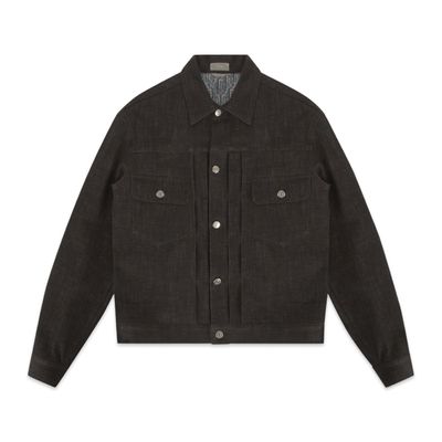 DIOR Oblique Blouson Black Stretch Cotton Denim Jacket
