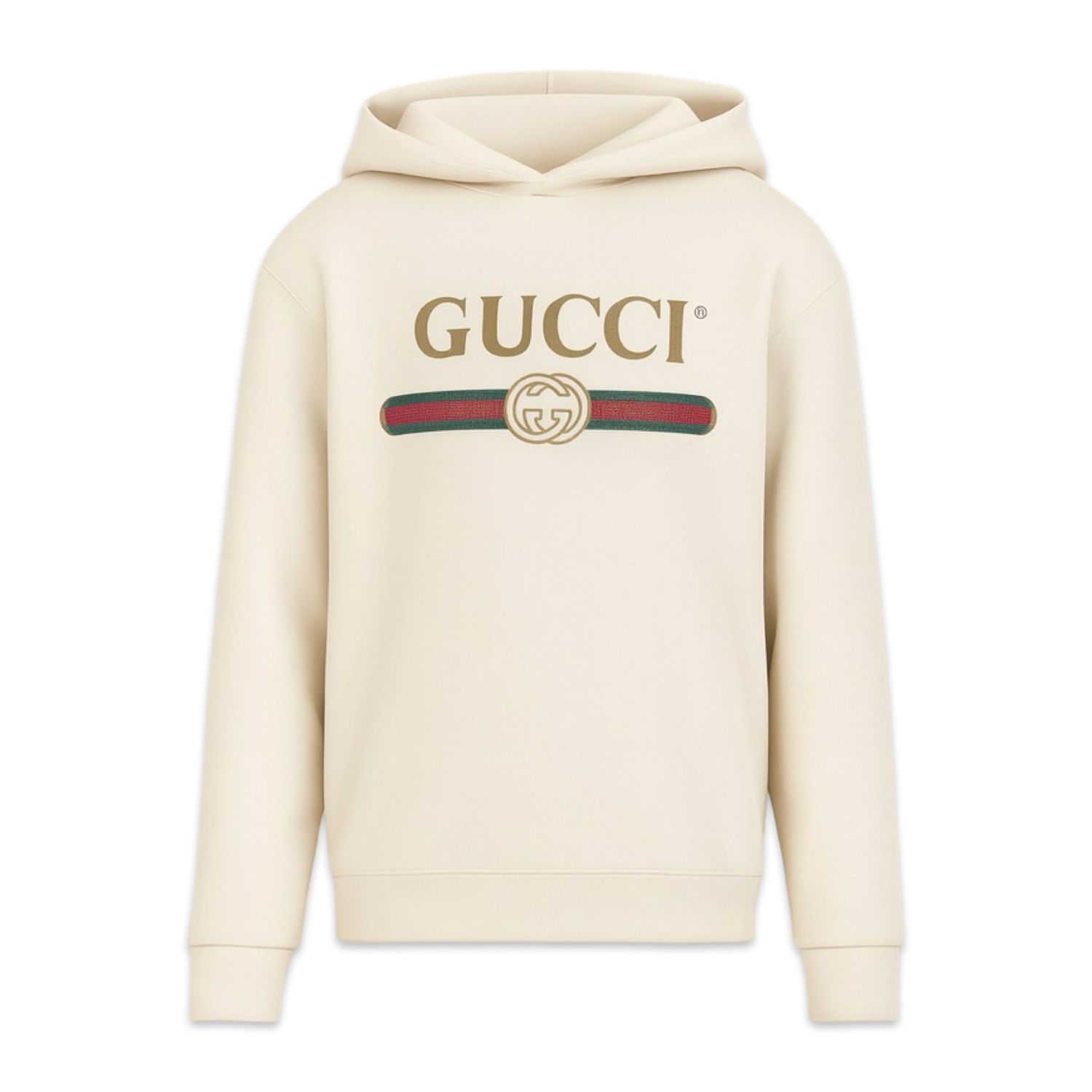 Gucci Hooded Cotton With Gucci Logo White
