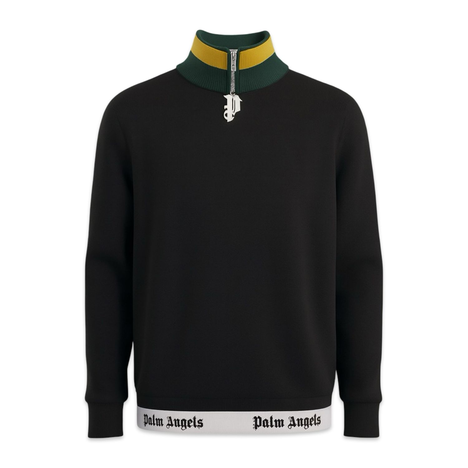 Palm Angels Cotton Zip Turtleneck 
