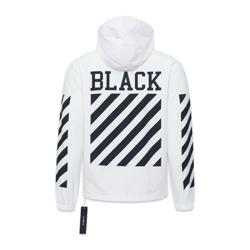 Off-White Windproof Jacket Off-Black Vision Windbreaker White 