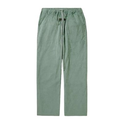 FOG ESSENTIALS Logo-Appliquéd Cotton- Trousers Green