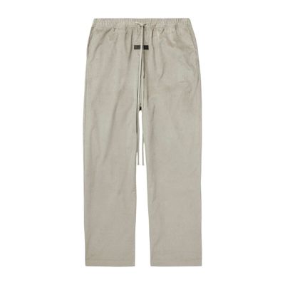 FOG ESSENTIALS Logo-Appliquéd Cotton- Trousers Gray