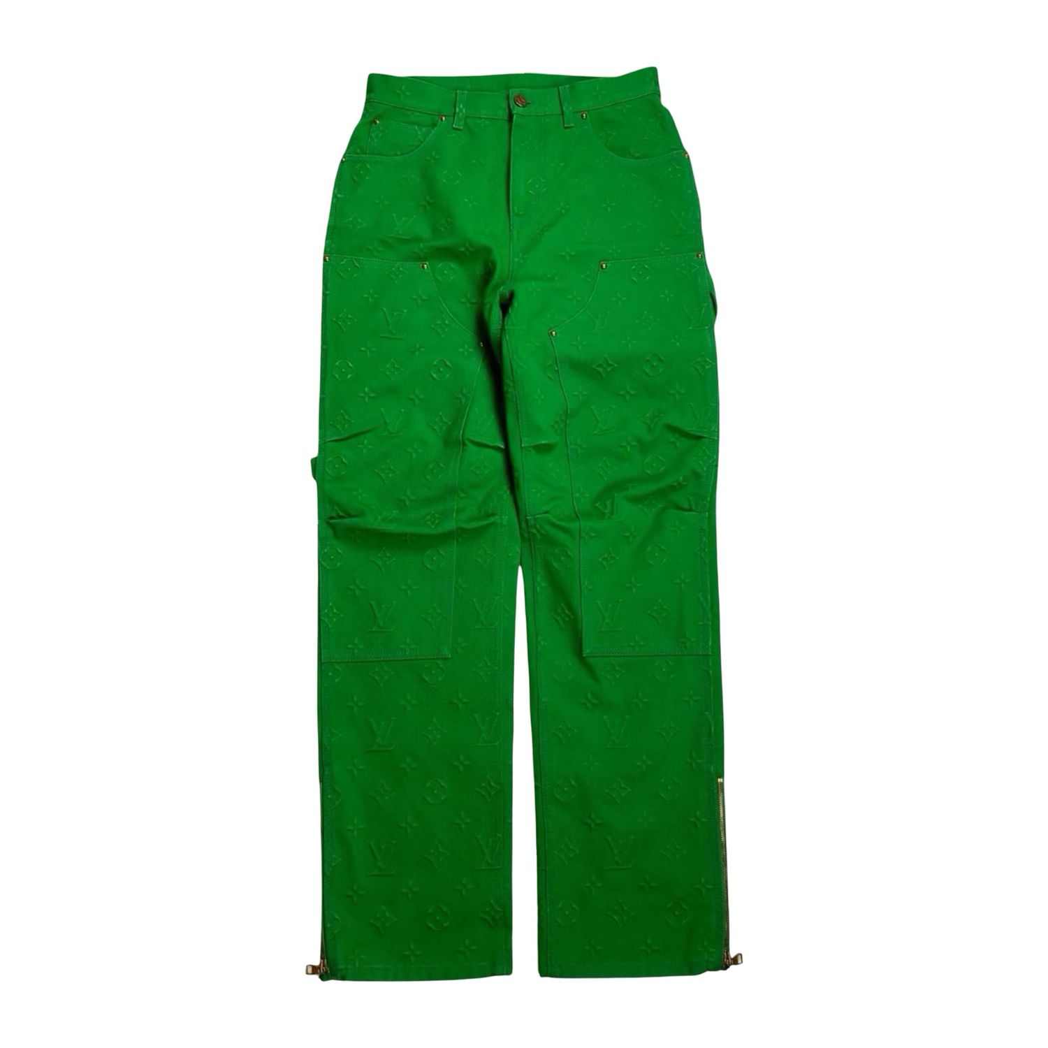 Louis Vuitton Monogram Workwear Denim Pants green 