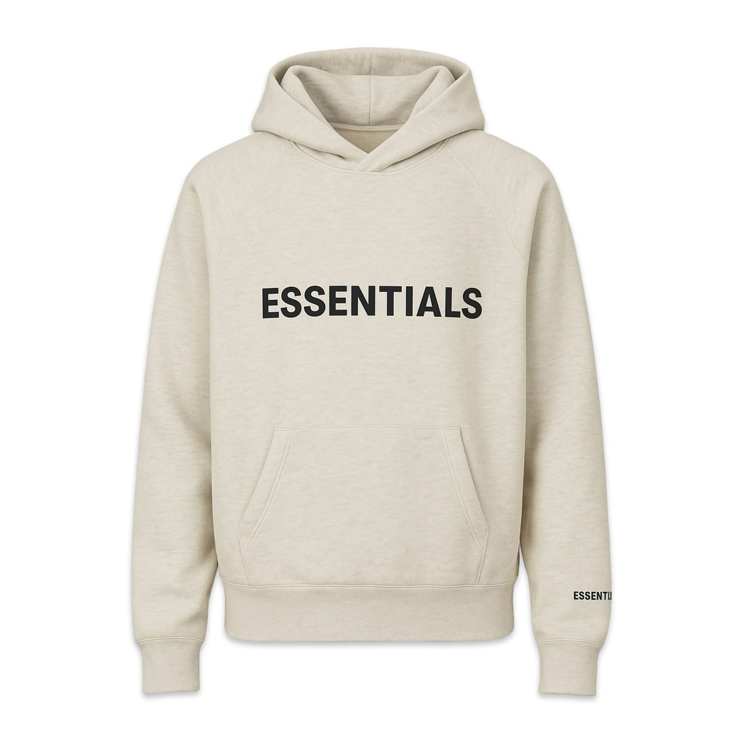 FEAR OF GOD ESSENTIALS 3D SILICON  HOODIE OATMEAL