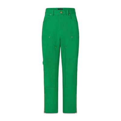 Louis Vuitton Monogram Workwear Denim Pants green 