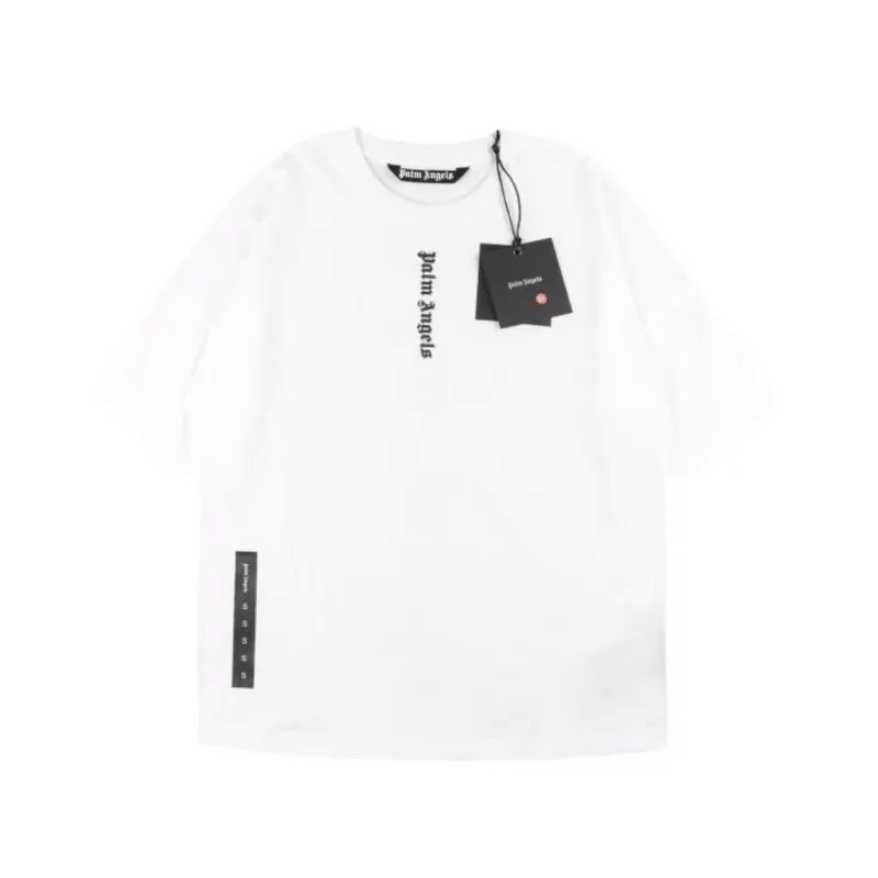 Palm Angels Vertical Black logo t-shirt white