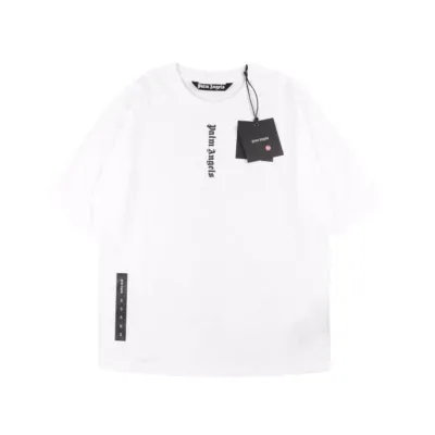 Palm Angels Vertical Black logo t-shirt white