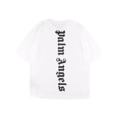 Palm Angels Vertical Black logo t-shirt white
