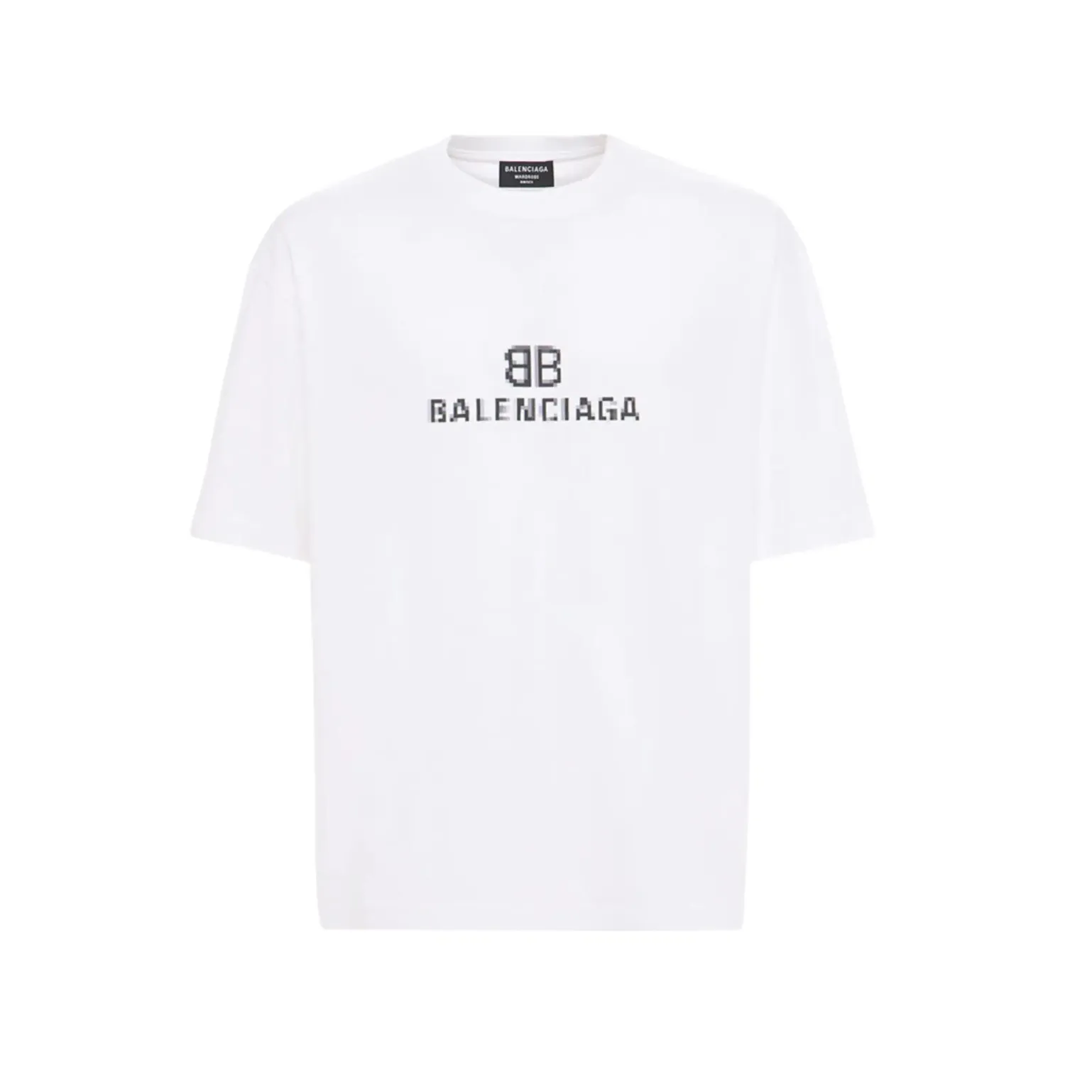 Balenciaga BB PIXEL MEDIUM FIT T-SHIRT IN WHITE