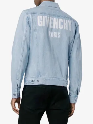 Givenchy Logo-Print Denim Jacket In