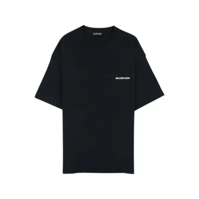 BALENCIAGA Logo Crewneck T-Shirt Black