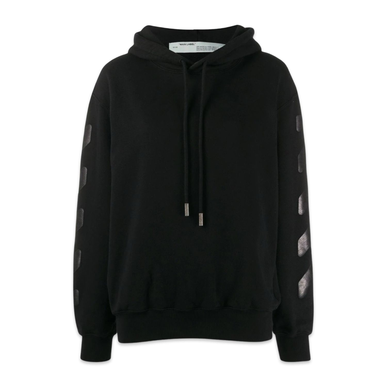Off-White Rubber Arrow Hoodie Tonal Black Hoodie Off-White Rubber Arrow Tonal Black Preto - Vista Frontal