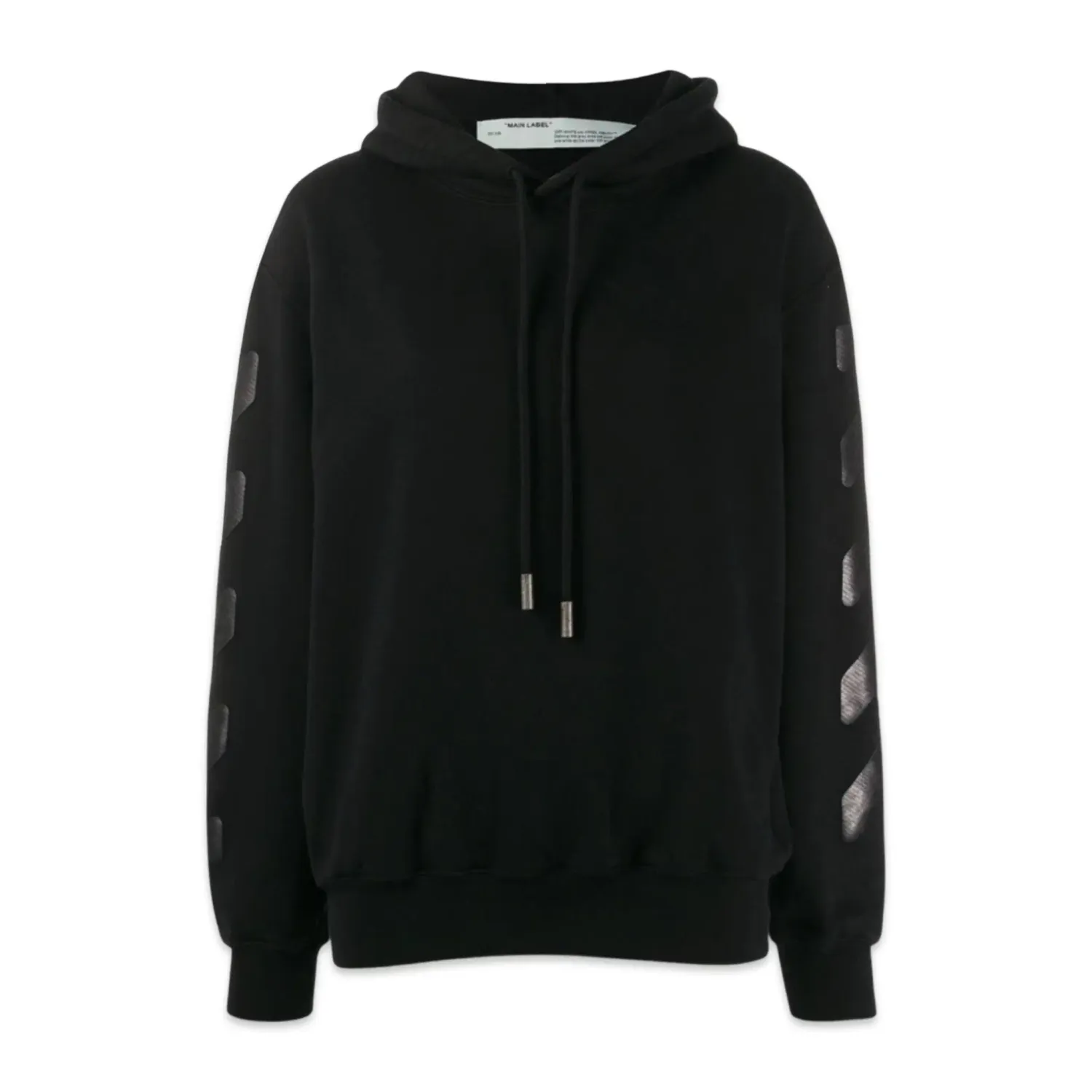 Off-White Rubber Arrow Hoodie Tonal Black