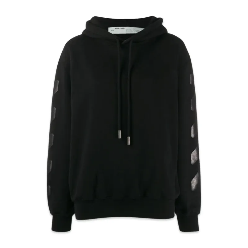 Off-White Rubber Arrow Hoodie Tonal Black