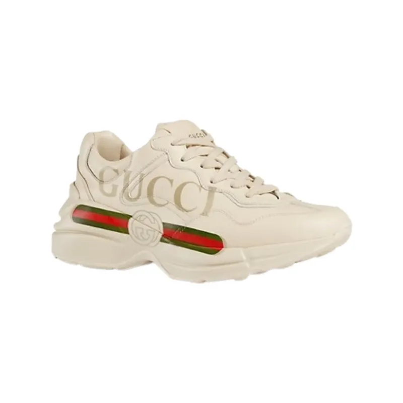 Gucci Rhyton Gucci Logo Leather Sneaker