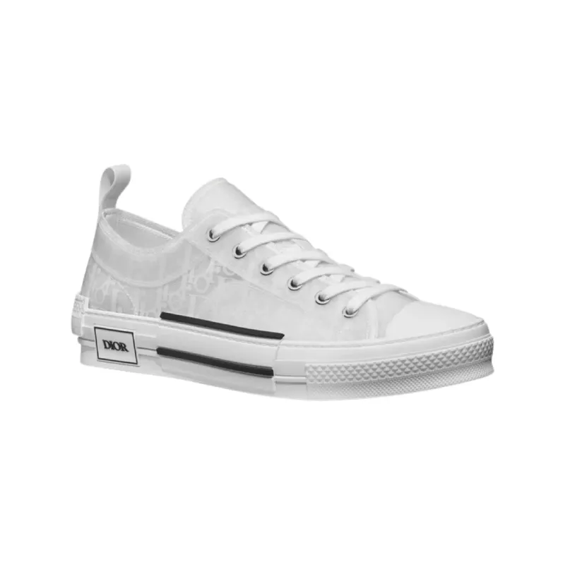 DIOR B23 LOW-TOP SNEAKER Technical Canvas &amp; White Calfskin