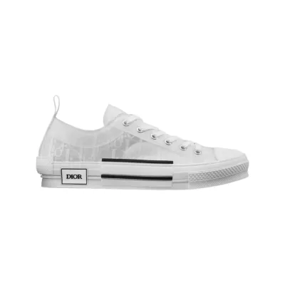 DIOR B23 LOW-TOP SNEAKER Technical Canvas &amp; White Calfskin