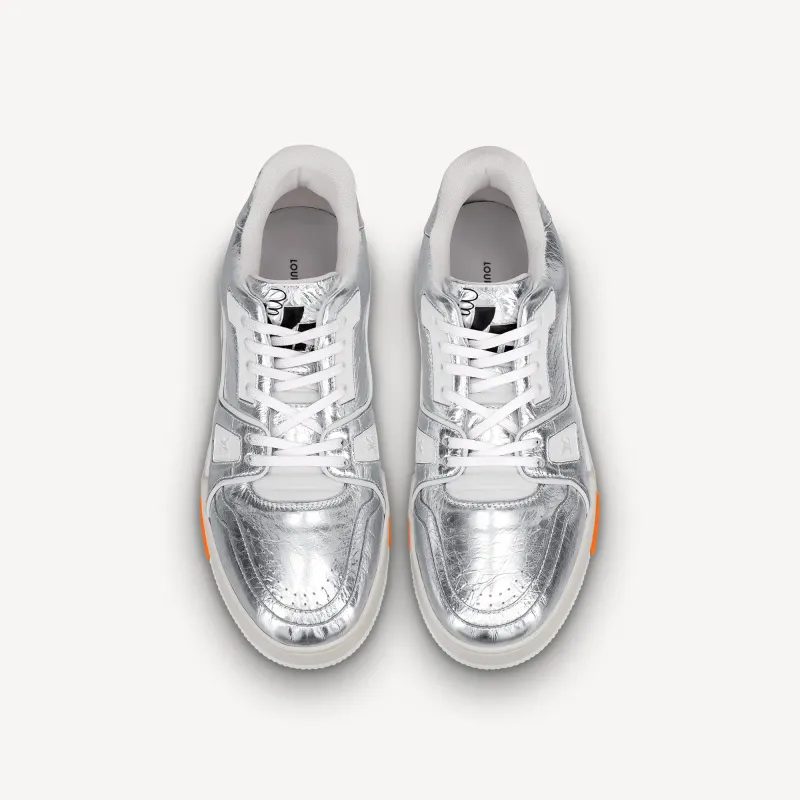 LOUIS VUITTON LV Trainer Sneaker Metallic Silver