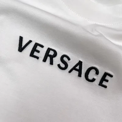 Versace LOGO EMBROIDERED T-SHIRT White