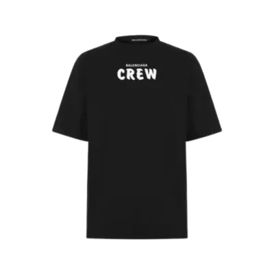 BALENCIAGA Crew Cotton Oversized T-Shirt Black